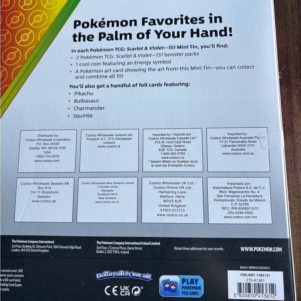 Pokémon 151 5 Mini Tin Set (MEOWTH) with 4 Promo Cards SEALED BOX - Picture 10 of 15